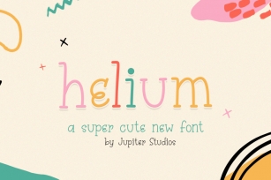 Helium Font (Cute Fonts, Handrawn Fonts, Craft Fonts) Font Download