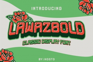 Lawazbold Display font vintage retro Font Download