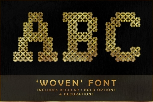 Woven Celtic Knot Style OTF Font Download