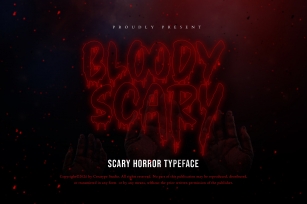 Bloody Scary Horror Typeface Font Download
