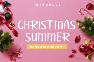 Christmas  Summer Font Font Download