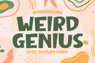 Weird Genius - Quirky Display Font Font Download