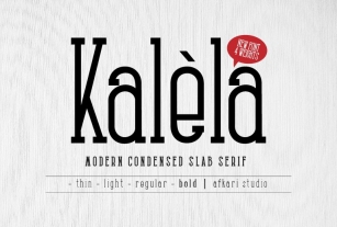 Kalela Slab Condensed Slab Serif Font Download