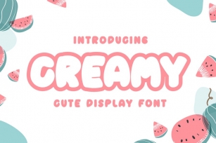 Creamy - Cute Display Font Font Download