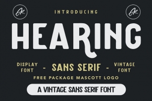 Hearing - Vintage Sans Serif Font Font Download