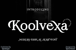 Koolvexa | a modern display serif font Font Download