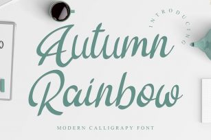 Autumn Rainbow Font Download