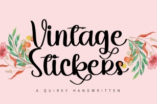Vintage Stickers Font Download