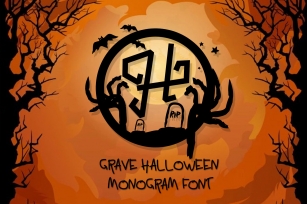 Grave Halloween Monogram Font Download