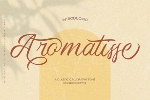 Aromatisse Classic Calligraphy Font Font Download