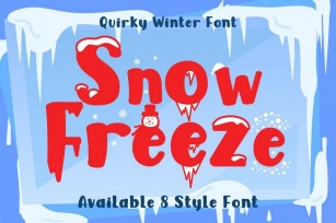 Snow Freeze - Quirky Winter Font Font Download