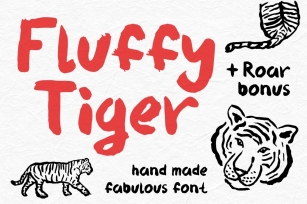 Fluffy Tiger brush font Font Download
