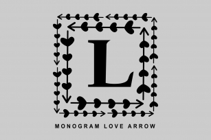 Monogram Love Arrow Font Download