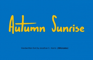 Autumn Sunrise Font Download