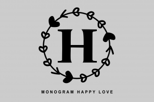 Monogram Happy Love Font Download