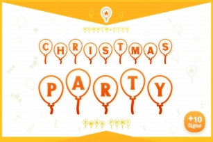Christmas Party winter Procreate Balloon kids s Font Download