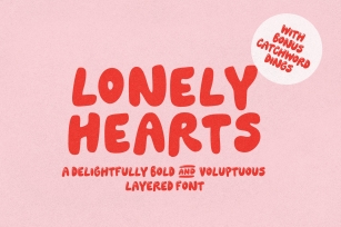 Lonely Hearts Layered Font Download