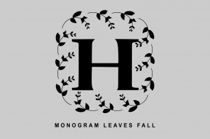 Monogram Leaves Fall Font Download