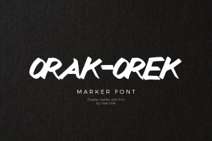 Orak-Orek Marker Font Download