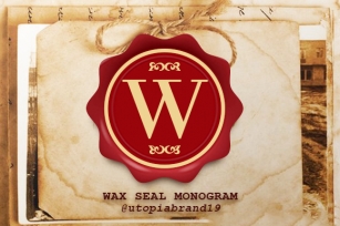 Wax Seal Monogram Font Download