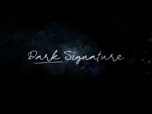 D Dark Signature Font Download