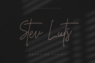 Stev Luts - Monoline Script Fonts Font Download