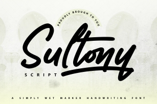 Sultony | Marker Handwriting Font Font Download