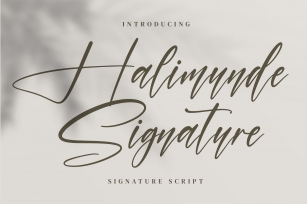 Halimunde Signature Font Download