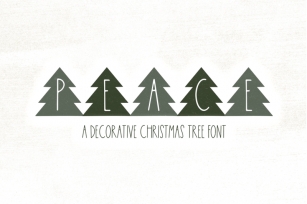 Peace Trees - Decorative Christmas Font Font Download
