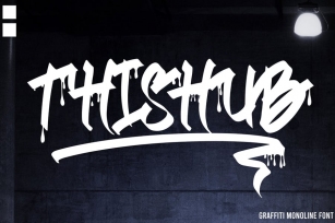 Thishub - Monoline Graffiti Font Font Download