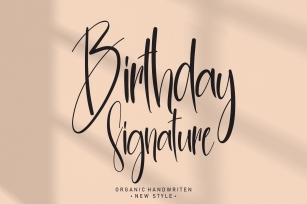 Birthday Signature Font Download