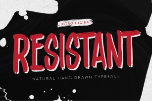 Resistant-Natural Hand Draw Typeface Font Download