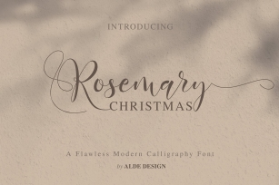 Rosemary Christmas Modern Calligraphy Font Download