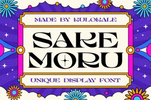 Sake Moru Unique Display Font Font Download