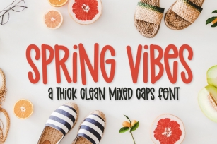 Spring Vibes - Thick Clean Mixed Caps Font Font Download
