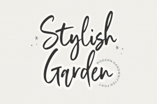 Stylist Garden Modern Handwritten Font Download