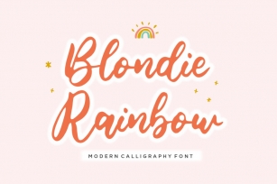 Blondie Rainbow Modern Calligraphy Font Font Download