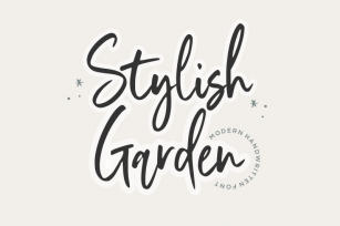 Stylist Garden Modern Handwritten Font Font Download