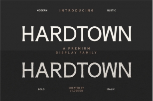 Hardtown a Vintage Sans Serif Display Font Family Font Download