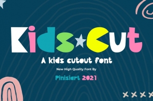 Kids Cut - cutout kids font Font Download