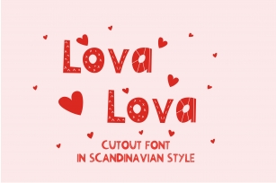 Lova Lova Cutout font Font Download