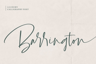 Barrington Luxury Calligraphy Font Download