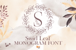 Swirl Leaf Monogram Font Download
