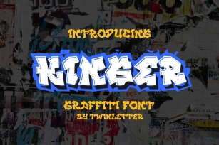 KINGER - Graffiti Display Font Font Download