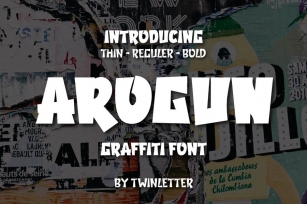 AROGUN - Graffiti Display Font Font Download