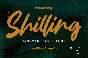 Shilling - Handmade Script Font Font Download