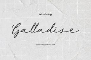 Galladise Classic Signature Font Font Download