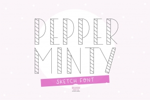 PEPPERMINTY SKETCH Christmas Sketch -Single Line Font Download