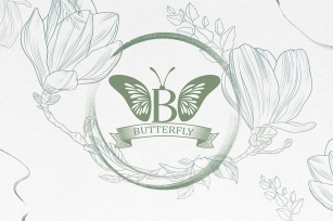 Butterfly Monogram Font Download