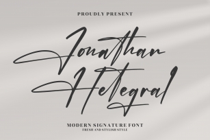 Jonathan Hetegral Font Download